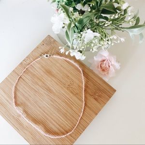 Dainty Pink Choker Necklace 🌷